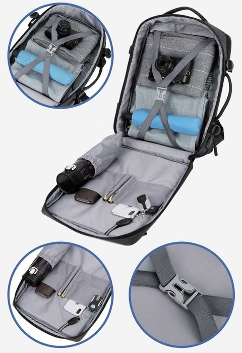 Раница за пътуване STELS TravelMate 200, 30x15x40см, Сив