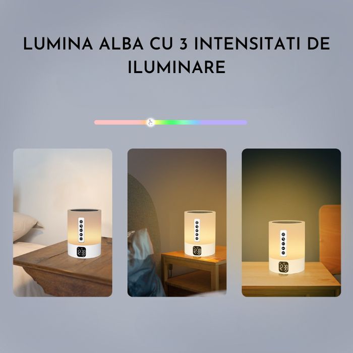 Lampa de veghe copii, Sunete albe, Boxa portabila, Slot USB SD card