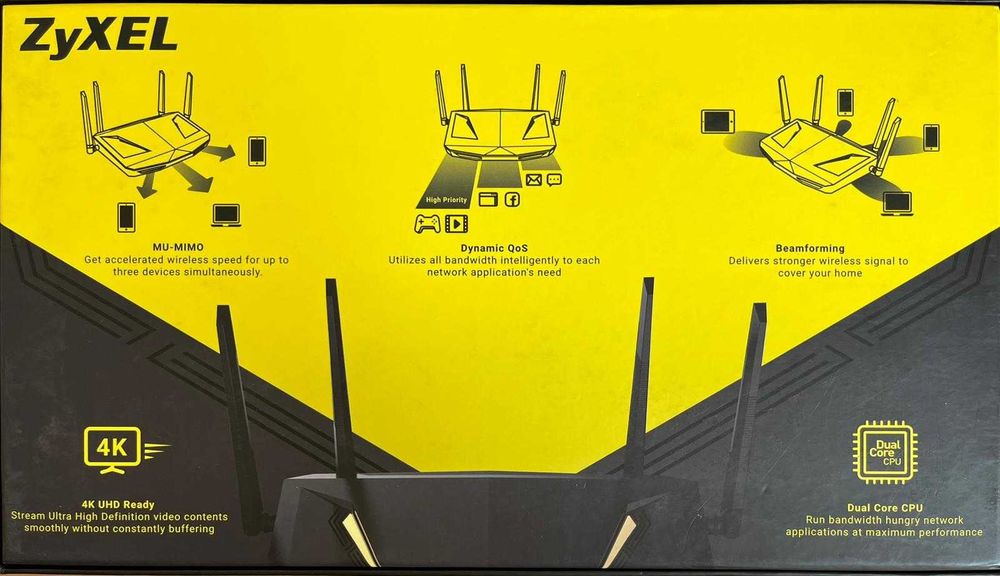 Router Dual-Band Zyxel Armor Z2 (AC2600) Gigabit - OpenWrt/OEM
