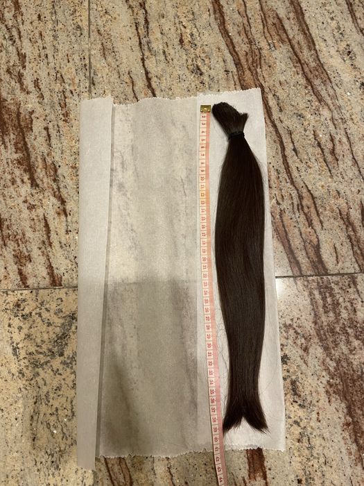 Par Natural Virgin (Nevopsit) Codita, saten, drept – lungime ~40 cm