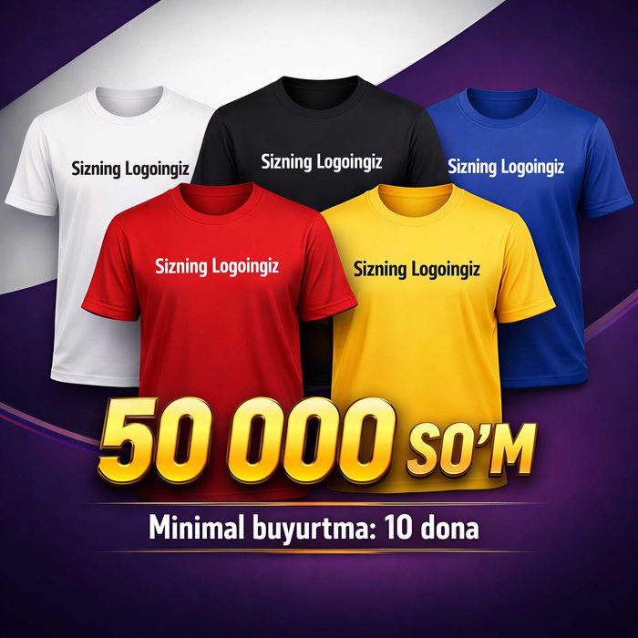 Futbolka sizning logoingiz bilan!