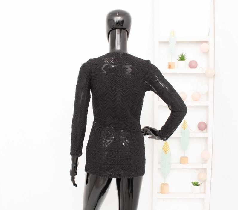 Isabel Marant H&M оригинална дамска блуза черна дантела памук 34 XS