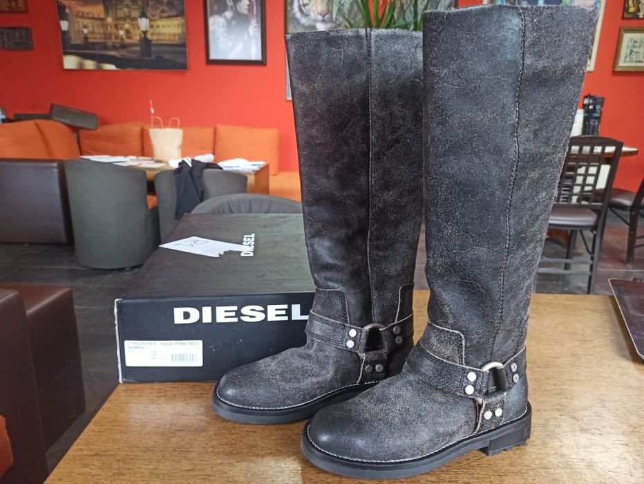 Diesel Jaynet Mab Brown boots womens 100% original