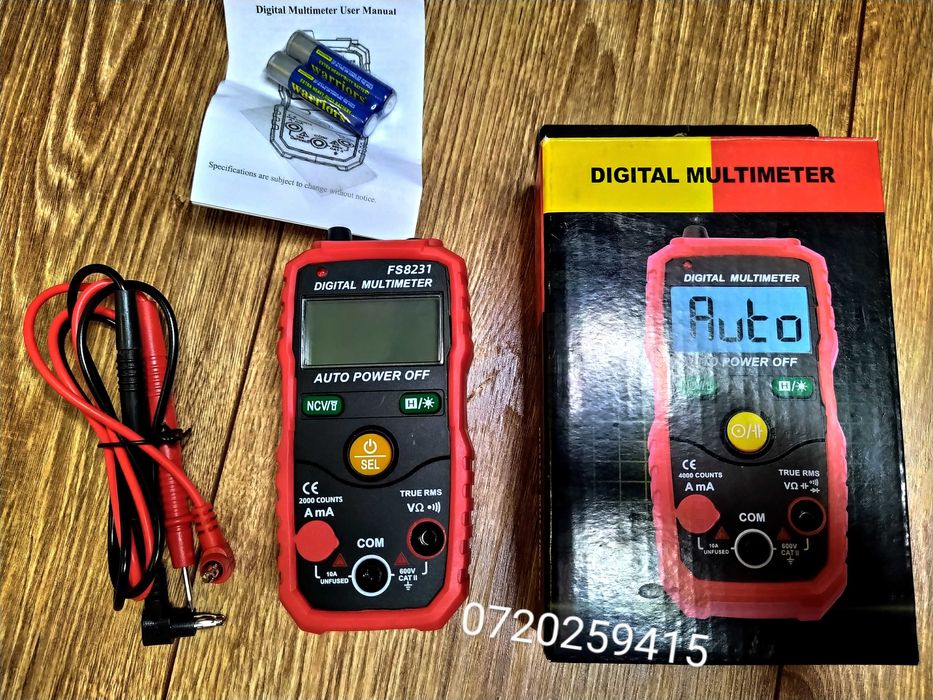 Multimetru digital automat FS8231 Tester inteligent de tensiune, Nou!