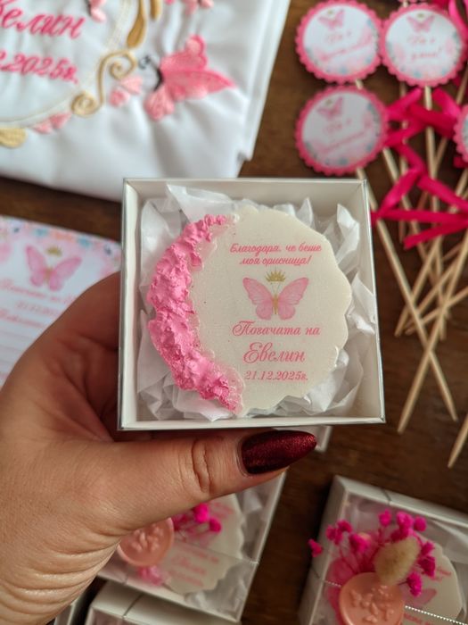 Магнити от епоксидна смола бебешка погача/ епокси магнити бебешка пита