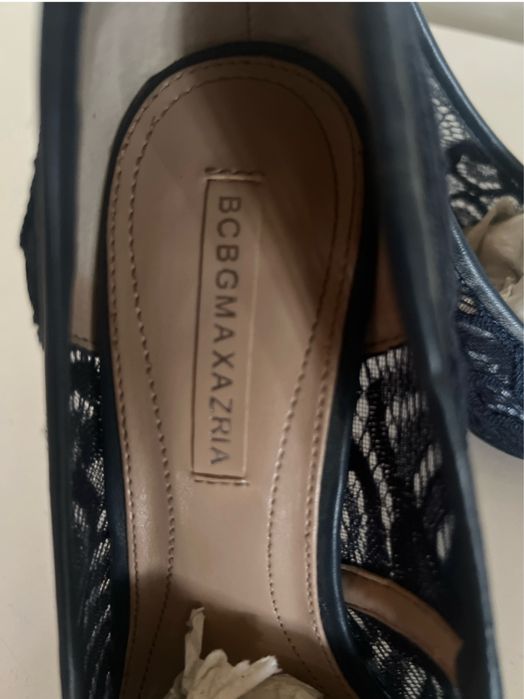 Bcbgmaxazriya оригинал туфли вечерние из синего кружева