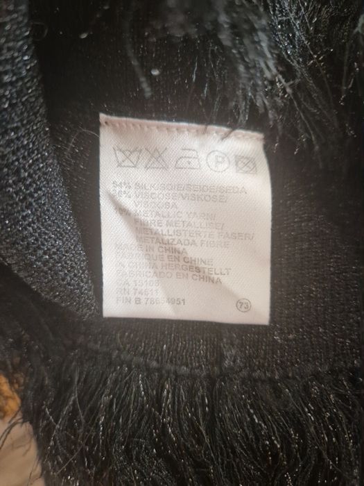 2 Topuri tricotate din matase cu fir metalic - Frangi
