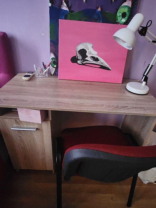 Dulap dublu,  pat rabatabil, birou camera tineret