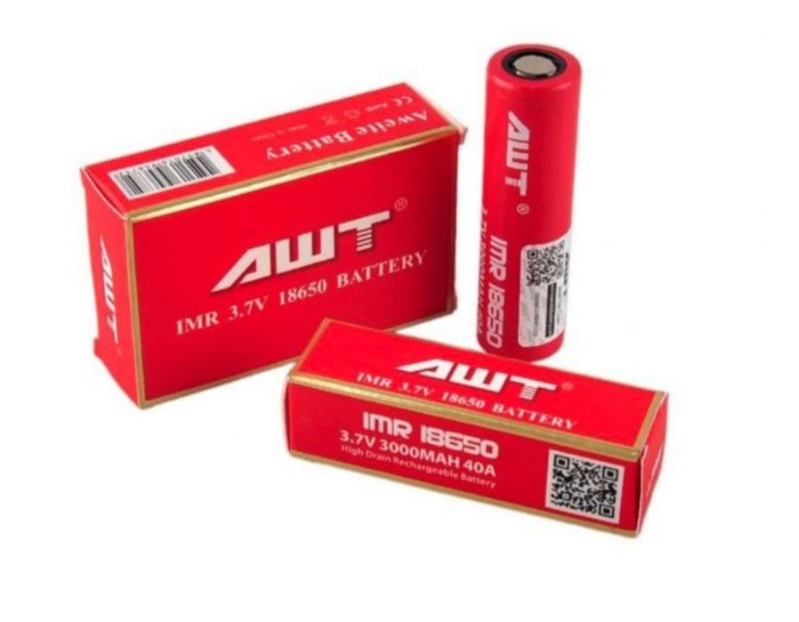 18650 IMR AWT 3000 mah, 3.7V, 40A