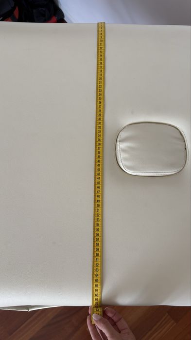 Masă profesională de masaj pliabilă din aluminiu, 3 secțiuni, 70 cm