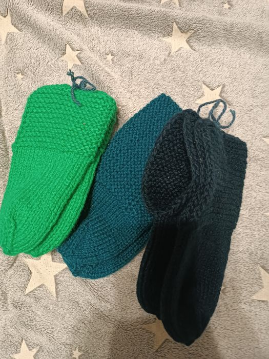 Вязаные теплые носки