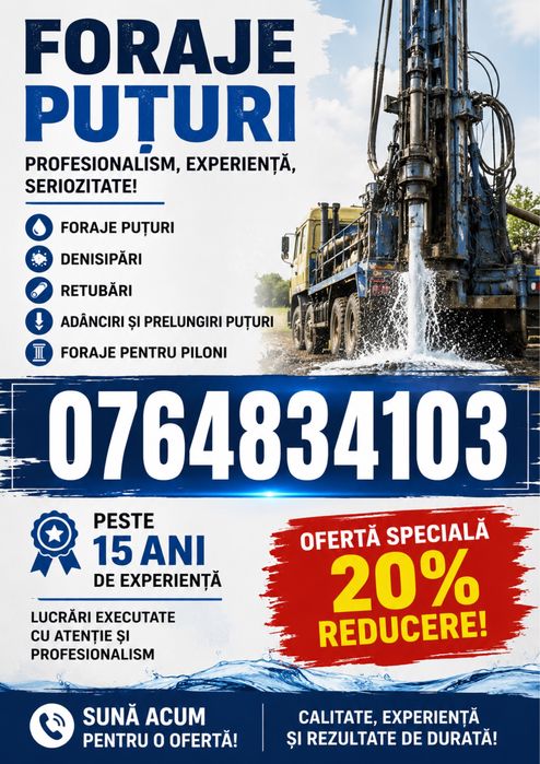 Foraje puturi apa