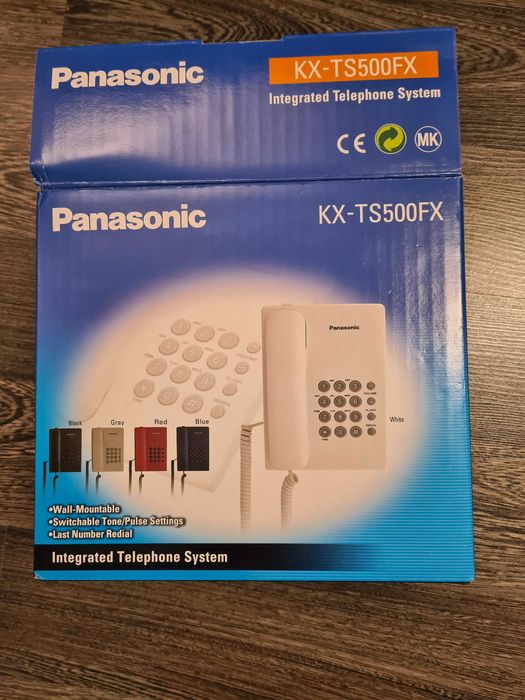 Стационарен телефон Panasonic KX - TS500FXB