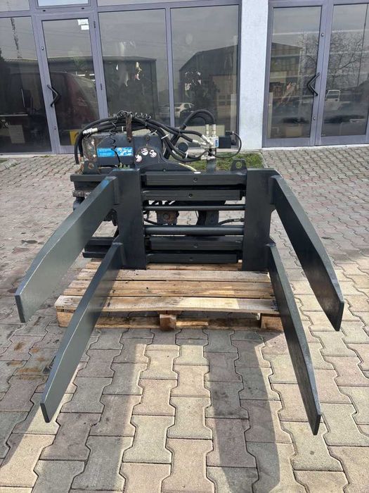 Atașament stivuitor KAUP Bale Clamp cu furci duble + rotator