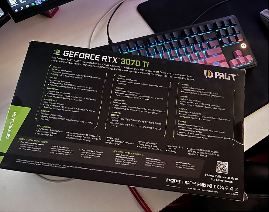 Видеокарта RTX 3070ti