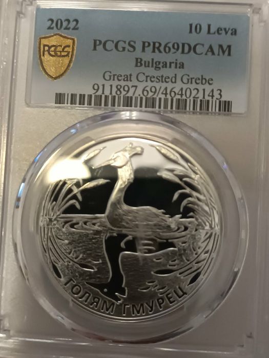 Сребърна монета Голям Гмурец