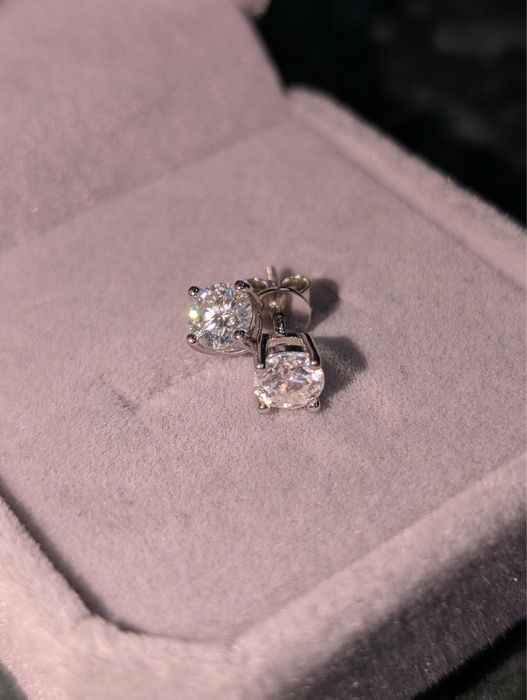 Cercei Moissanite 5mm 1.0 CT VVS1 Argint S925