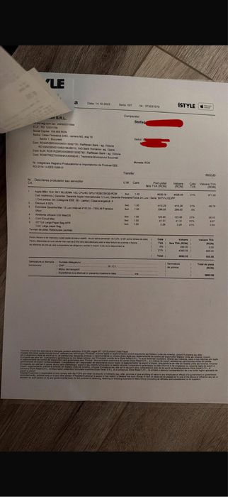 MacBook Air M4 + clablu USB C la display port și Hub cu multe porturi