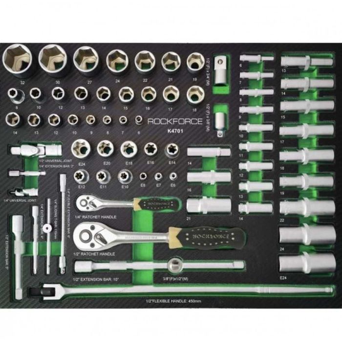 Шкаф с инструменти със 7 чекмеджета – 5 пълни RockForce