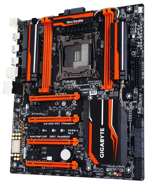 Дъно Дънна платка GIGABYTE GA-X99-SOC Champion 2011-3 X99 128GB DDR4
