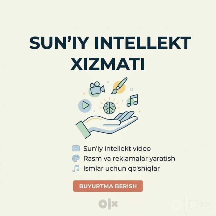 Sun'iy intellekt xizmatlari | rasm, video, ismlar uchun musiqa