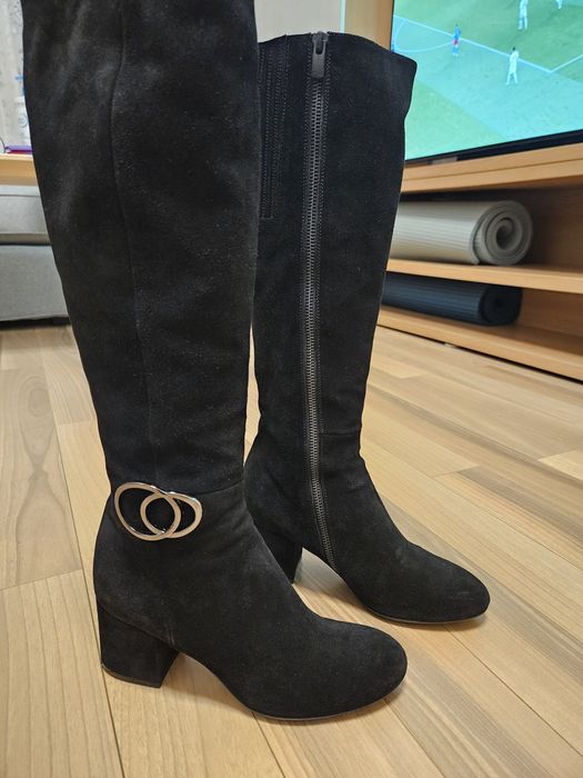 Cizme Musette piele intoarsa mărimea 36