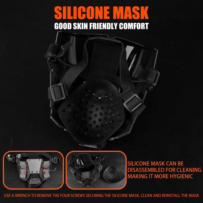 Cyber мъжка маска за лице, хелоуин