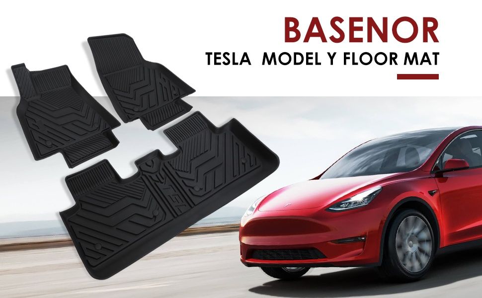 Tesla model Y 3D трислойни всезонни стелки за салона от 3 части
