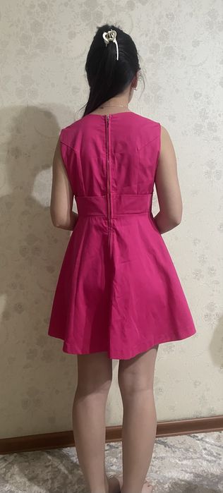Платье мини розовое