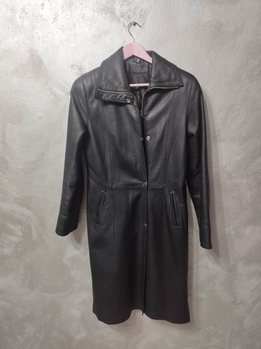 Дамско палто от естествена телешка кожа