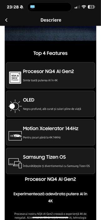 Televizor OLED Smart SAMSUNG 48S90D, Ultra HD 4K, 120cm