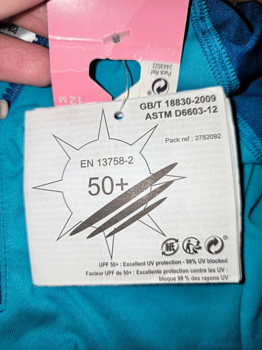 Salopeta apa Olaian UV 50+/71-77 cm(6-12 luni)