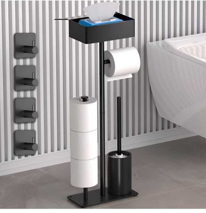 Поставка за тоалетна хартия 4в1