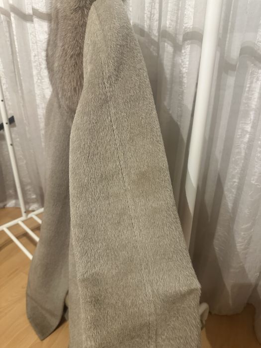 Palton lung guler vulpe M-L