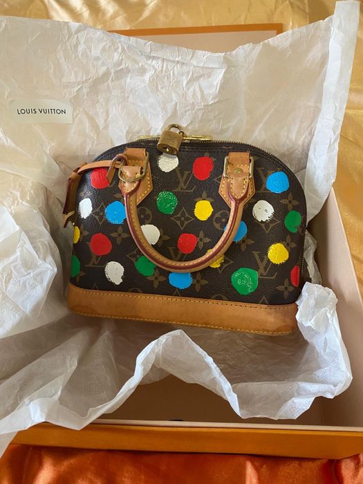 Geanta louis vitton editie limitata x yayoi kusama bb monogram