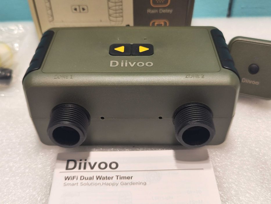 Смарт WiFi напоителен контролер Diivoo с 2 изхода и хъб