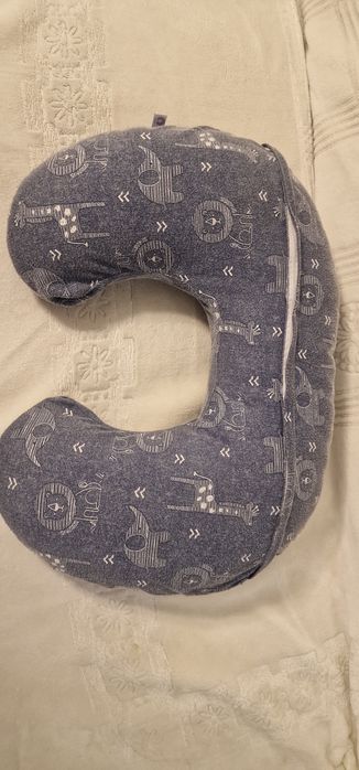 Pernă pentru alăptare - Albastru senin (Igienizată)