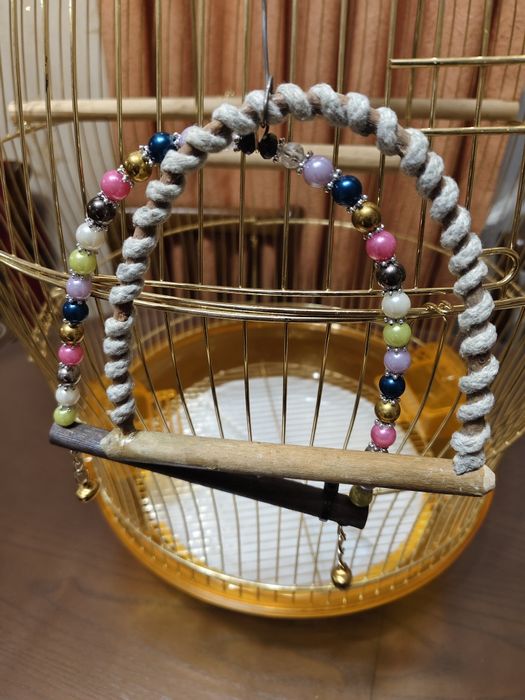 Клетка золотая для попугая