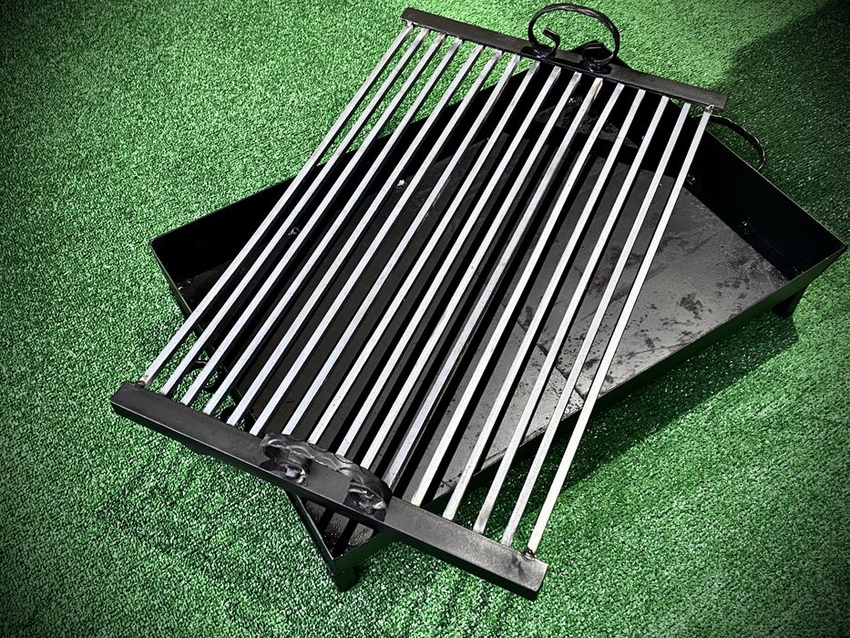 Скара барбекю на дървени въглища масивна и здрава 3 мм