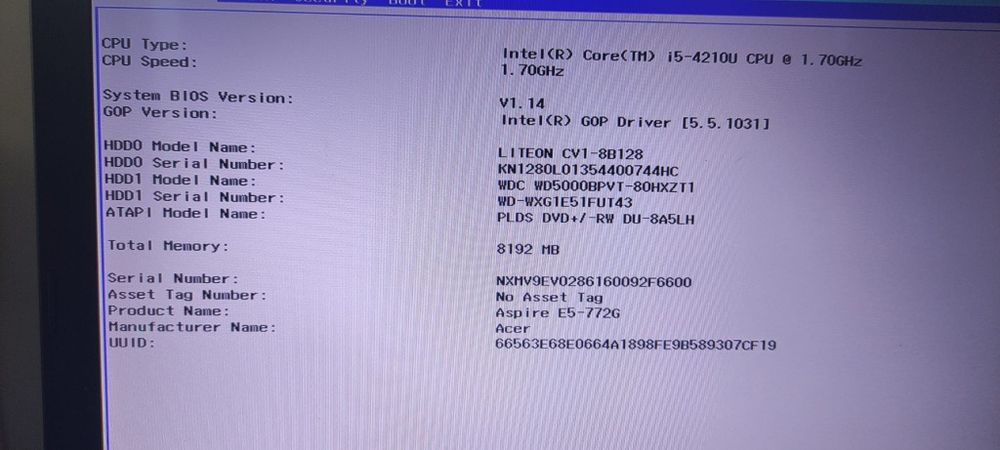 Laptop Acer Satelite