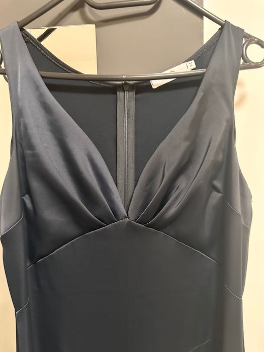 Официална дълга сатенена рокля размер L