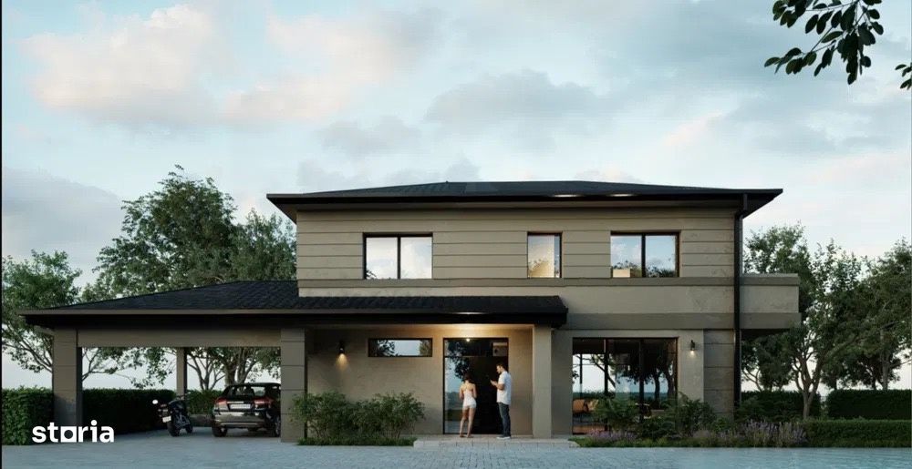 Casa individuala pasiva nZEB de vanzare in Floresti, ansamblu exclusiv