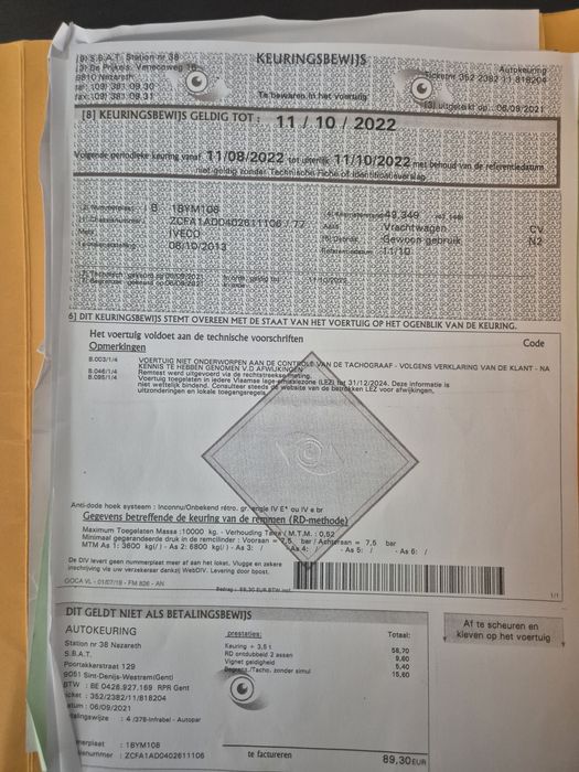 Iveco Eurocargo 100e180 euro 5 eev 2013 108000 km Autorulota