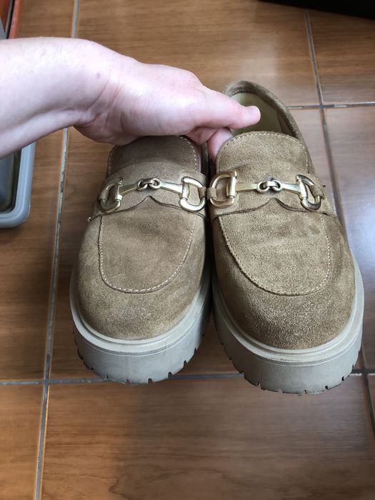 Mocasini piele intoarsa, marimea 38