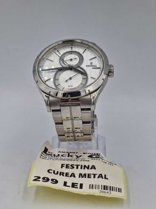 Ceas Festina Curea metalică Garantie #38643