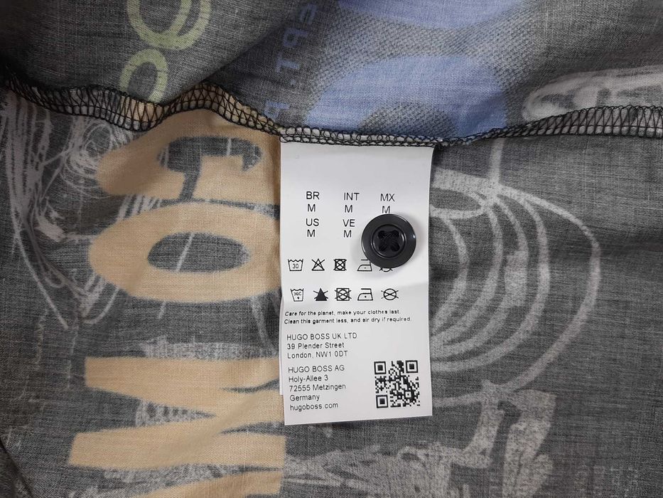 Hugo Boss Eligino - Оригинална мъжка риза с къс ръкав размер L