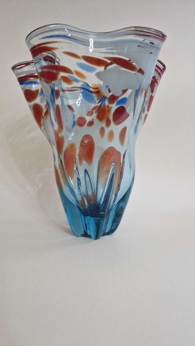 Советская СССР ваза сахарница конфетница цветное стекло