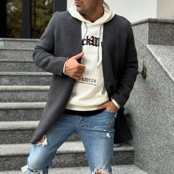 Пальто без воротников для мужчин