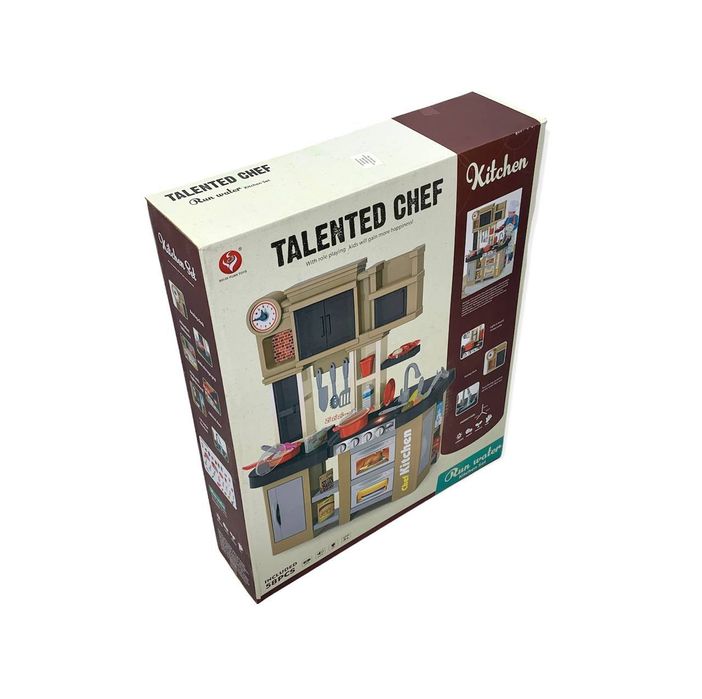 Детская игровая кухня с буфетом, со светом, с водичкой, 58 аксессуаров