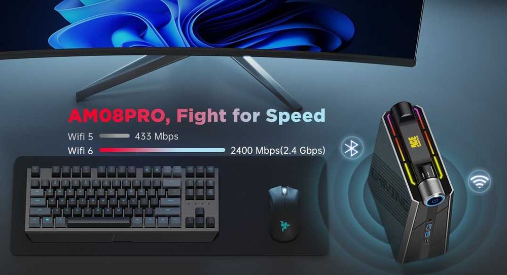 Mini PC Мини Компьютер AMD Ryzen 9 6900HX. 32Gb DDR5. SSD 512Gb.